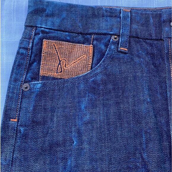 New Citizens of Humanity Blue Dark Wash Button Front Knee Length Jean Skirt 28 - Picture 10 of 11